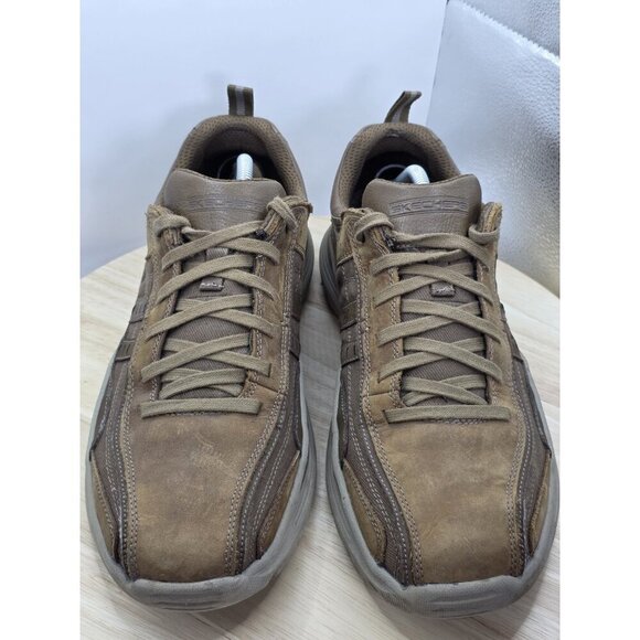 Skechers Mens 12 Classic Fit air cooled memory foam SN66299 color: DSCH, Brown - Picture 4 of 8